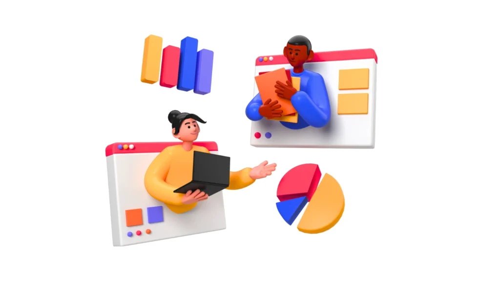 SEO agency in ahmedabad collaborating on data analysis to improve performance with SEO services