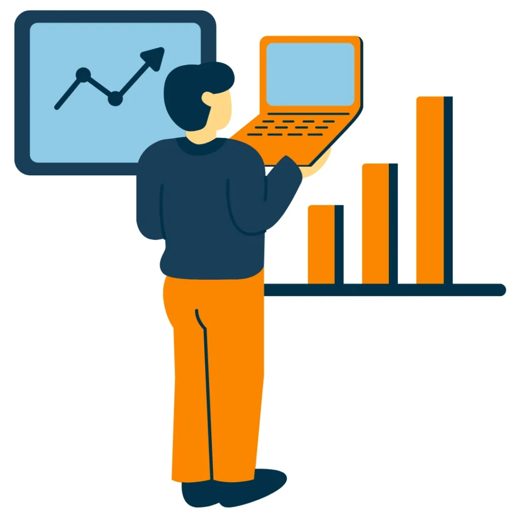 Top SEO companies in Ahmedabad analyzing data to improve website performance